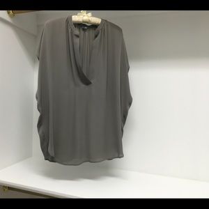 Vince pewter silk blouse